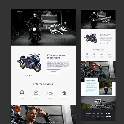 RiderXo. website design biker branding graphic design landing page design rider ui userinterface ux ux design