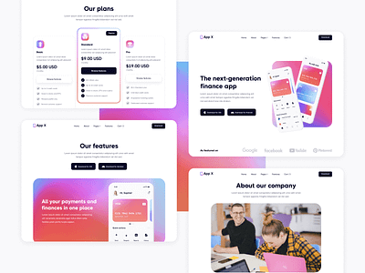 Composition | App X - App Webflow Theme android app b2b b2c home homepage ios landing landing page landingpage mobile app saas tech template web design webdesign webflow website