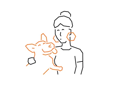 Dallas Illustrations 🐶 character colorful design dog free illustration kapustin linear outline pet resources set vector walk