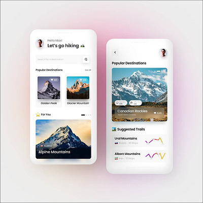 Hiking App - Concept dailyui design figma graphic design inspiration ui ui design uiux uiuxdesigner xd