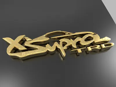 XSUPRA 3D GOLDEN SHOT 3d branding graphic design logo supra logo