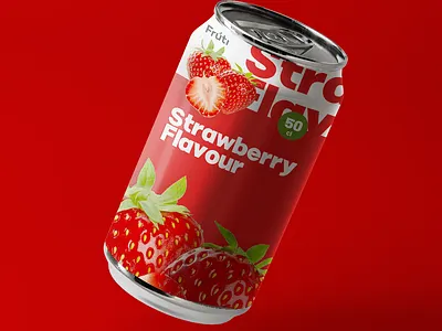 Fruti Juice (Strawberry Flavour) 3d animation branding design graphic design illustration packaging