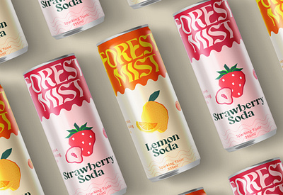 Forest Mist- Summer Soda 3d animation branding design energy drink food illustraton graphic design identity illustration juice label design logo minimal motion graphics natural drink packaging product deisgn soda summer ui