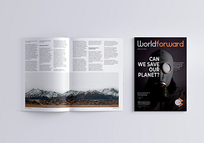 World Forward Magazine - Branding & Editorial Design branding design editorial design illustration logo magazine mockup print design