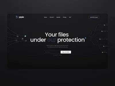 Piple - Website hero screen application desktop gradients hero illustration landing ui