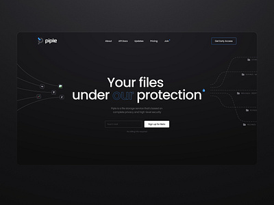 Piple - Website hero screen application desktop gradients hero illustration landing ui