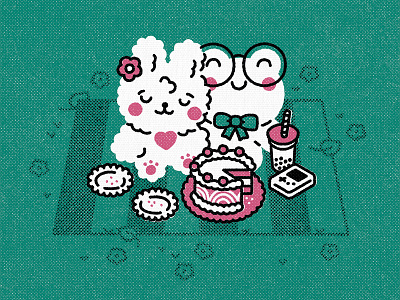 i love hanging out with you cake cute design flat graphic illustration illustrator kawaii love picnic