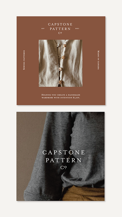 Capstone Pattern Co. Brand Design brand design brand identity branding design graphic design illustration logo logo design small business