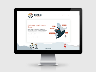 Bergen on bicycle - UX/UI branding design flat ui ux vector webdesign website