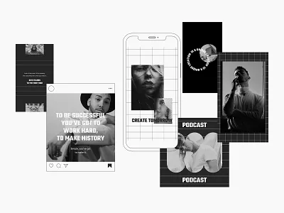 Instagram Content Inspiration black black and white blogger canva canva templates coach design feed instagram instagram canva instagram content instagram posts instagram stories marketing minimalist online smm stories template tik tok