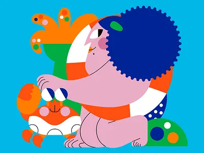 SUMMER CRAB crab illustration ilustración jhonny núñez summer