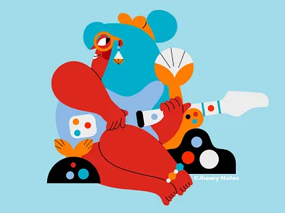 Guitar Girl illustration ilustración jhonny núñez music