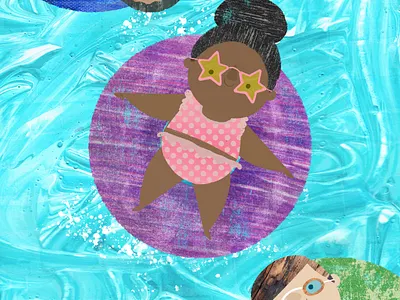Lazy River book illustration character design childrens book design illustration kidlitart paint picture book summer textures