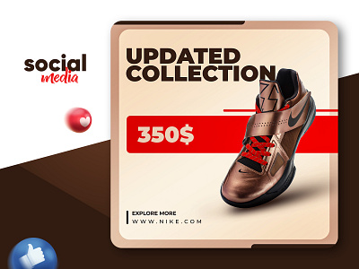 Social Media Post Design advertising ecommerce facebook facebook ads facebook post instagram instagram post instagram stories instagram template nike shoe shopping social media banner social media kit social media post socialmedia template