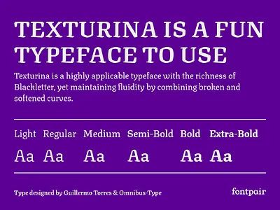 Texturina - Serif Google Font design font pair font pairing fontpair fonts googlefonts typeface typography