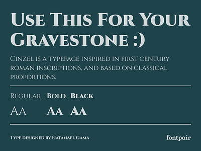 Cinzel - Serif Google Font design font pair font pairing fontpair fonts googlefonts typeface typography