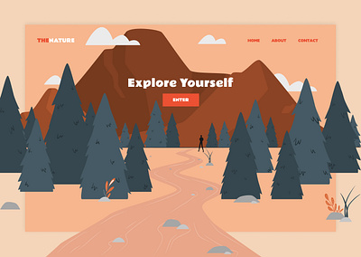 The Nature (unusual places) adventure explore nature ui ux web design yourself