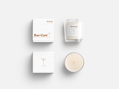 Bar Cart Candle - Kir Royle (Cassis + Champagne) branding design graphic design logo typography vector