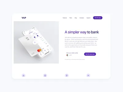 YAP Marketing Site banking marketing site web design