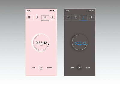 Countdown timer 014 app clock dailyui design stopwatch timer ui ux