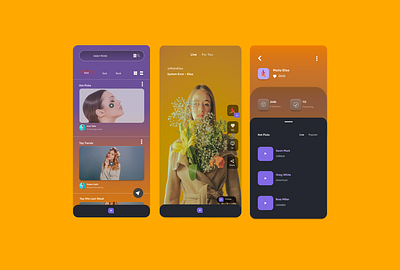 ZPAK live short Video creation And Streaming App Design 3d animation branding design graphic design illustration motion graphics ui ui design uidesign ux ux design