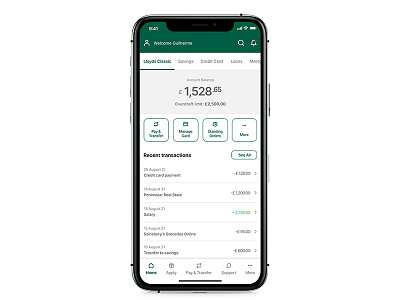 Lloyds Bank app app design design ui ui design