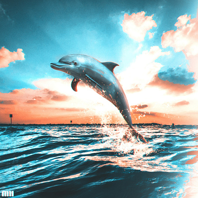 Dolphin - Digital Art arts artwork artworks digitalart digitalartist digitalartwork edit graphicdesign illustration mohamadhosein afrasiabi photoshop visualart