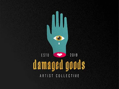 Damaged Goods Part II branding damaged hand eye heart tear design graphic design illustration logo typography vector wichita