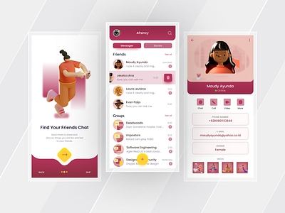 Afrency - Chat App app chat chat app mobile mobile design ui