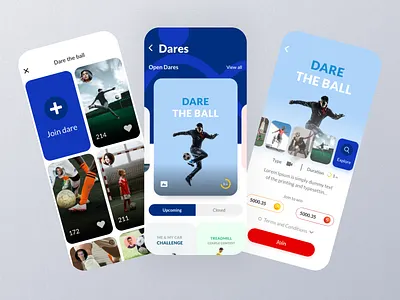 UGU Dares UI Screens app app design application clean ui clean ux concept interface light ui minimal mobile app mobile design modern ui product design social media startup ui uiux user experience ux