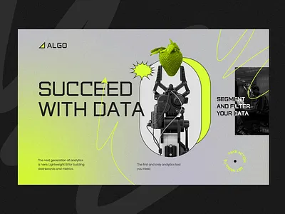 ALGO - Data Analysis web page Concept advertising ai artificial intelligence big data cloud dark data data analysis design fintech homepage landing page modern saas startup statistics ui ux web website