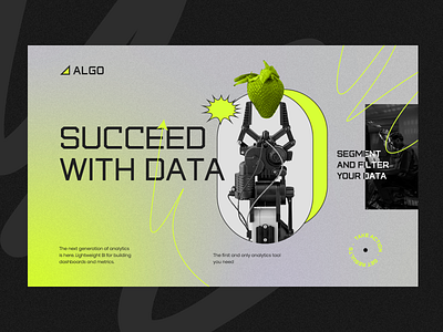 ALGO - Data Analysis web page Concept advertising ai artificial intelligence big data cloud dark data data analysis design fintech homepage landing page modern saas startup statistics ui ux web website