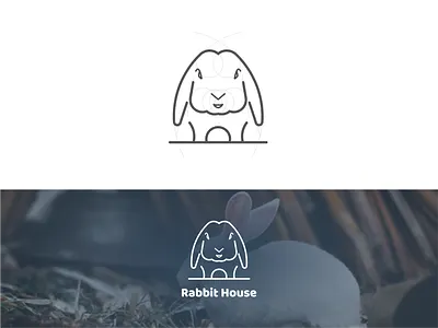Rabbit House logo branding design icon illustration logo typography vector