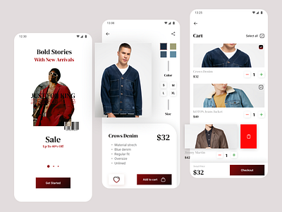 Men's Clothing App app clothing design fashion figma mobile ui uiux