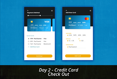 Day 2 - Credit Card Check Out adobe app checkout dailyui design ui uichallenge ux xd