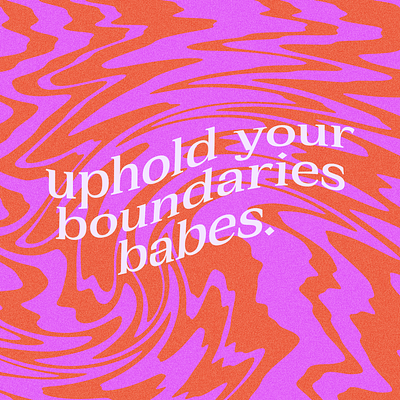 Boundaries sweetie graphic design squiggle typography