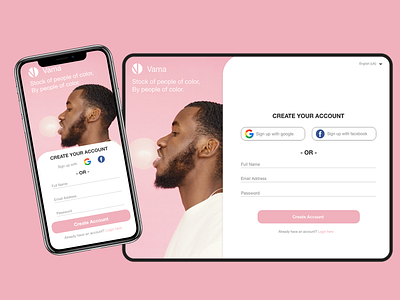 Vama - Login Page design login ui ui mobile user interface