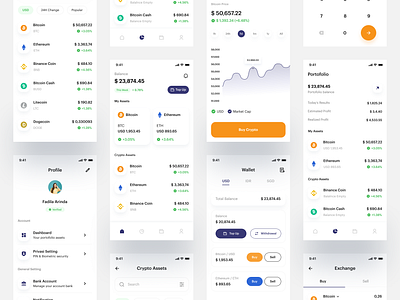 Cryptocurrency - Mobile app android app clean crypto cryptocurrency ios mobile mobile app nft ui uidesign
