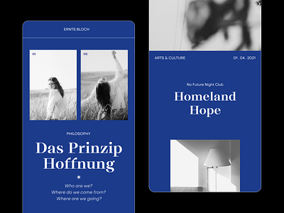 Das Prinzip Hoffnung art direction brand identity branding design grid layout minimal mobile montreal ui