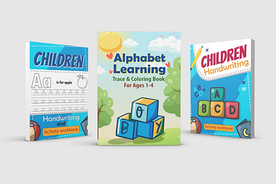 Alphabet Learning Trace & coloring Book 3d branding graphic design ui