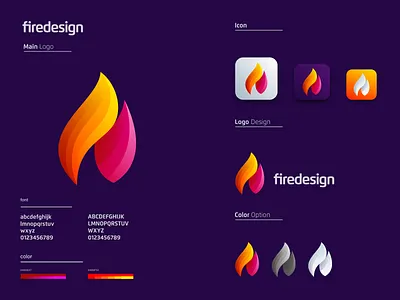 Fire colorful branding colorful design elegant fire illustration letter logo monogram logo simple ui vector
