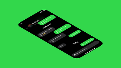 Daily UI Challenge - Day 1 - Mobile Messaging Application corner smoothing daily challenge design challenge green ios isometric mobile sfpro sfsymbols ui ui challenge