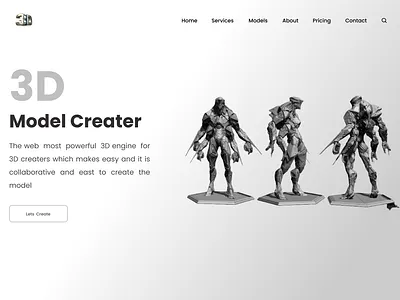 3D Model Creater 3d ui