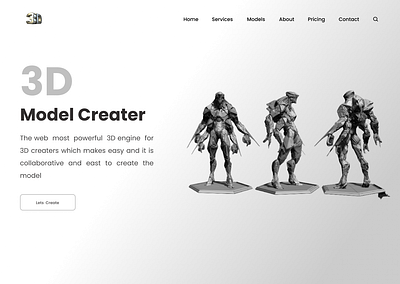 3D Model Creater 3d ui
