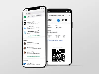 DaIly UI 22 Search | Daily UI 24 Boarding Pass | App Design iOS app app design boarding pass clean daily ui daily ui 22 daily ui 24 design ios iphone minimal mobile app mockup search search hint ui design ux design web app