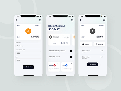 Crypto investment app | Mobile app UX UI design app bitcoin blockchain crypto crypto wallet cryptocurrency design mobile mobile app mobile app design mobile design token ui