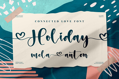 Holiday - Connecting Love Font 3d animation app branding design graphic design icon illustration logo motion graphics typography ui ux vector