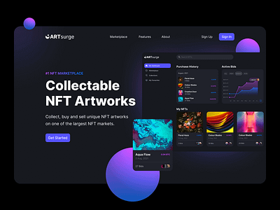 NFT Marketplace artwork branding design glucode marketplace nft responsive ui ui design ux ux design web web design