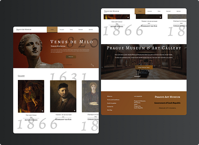 Museum Website Landing Page design ui web design