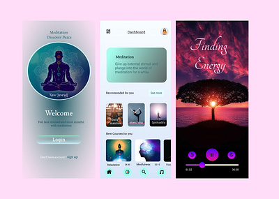 Meditation app 3d animation app branding design graphic design icon illustration logo ui